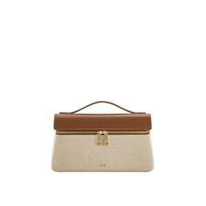 7437 Thea Top Handle Bag - Brown Canvas